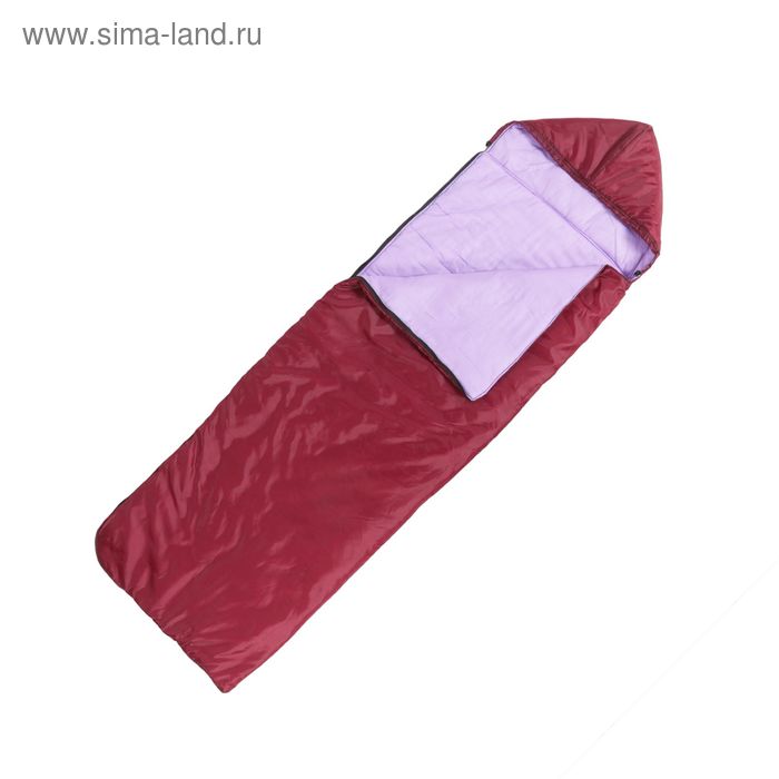 Спальный мешок "Комфорт", 3-х слойный, с капюшоном, размер 225 х 70 см, цвет микс - Фото 1