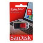 Флешка SanDisk Cruzer Edge, 16 Гб, USB2.0, чт до 25 Мб/с, зап до 15 Мб/с,  чёрно-красная - Фото 5