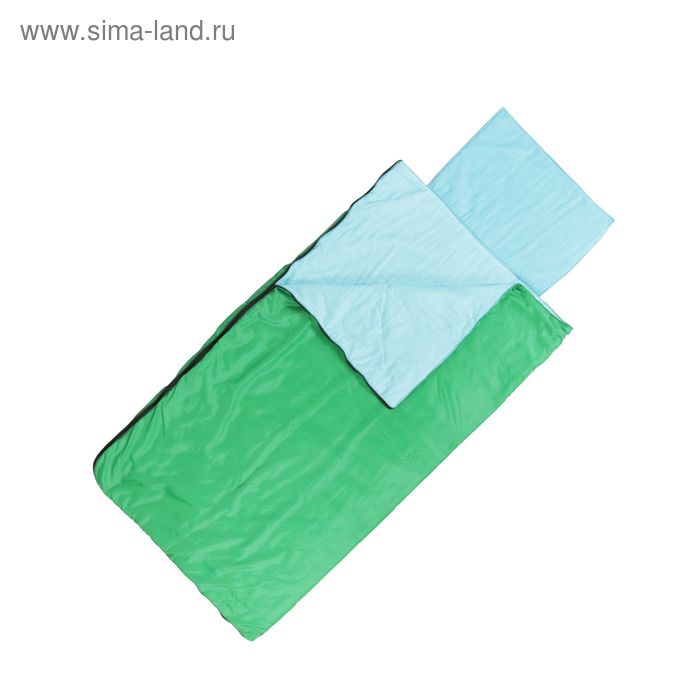 Спальный мешок "Комфорт", 2-х слойный, увеличенный, размер 230 х 105 см, цвет микс - Фото 1