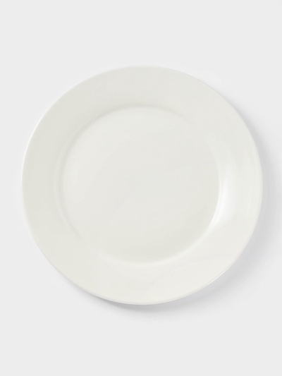 Тарелка Доляна White Label, d=20 см, утолщённый край, фарфор, белая