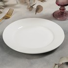 Тарелка фарфоровая обеденная с утолщённым краем Доляна White Label, 300 мл, d=22,9 см, цвет белый - Фото 2