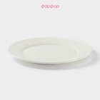 Тарелка Доляна White Label, 300 мл, d=22.5 см, с утолщённым краем, фарфор, белая 1277451