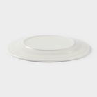 Тарелка Доляна White Label, 300 мл, d=22.5 см, с утолщённым краем, фарфор, белая 1277451