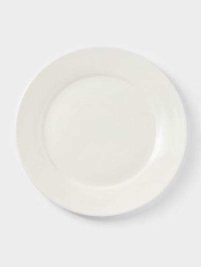 Тарелка обеденная Доляна White Label, d=25 см, с утолщённым краем, фарфор, белая