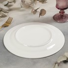 Тарелка фарфоровая обеденная с утолщённым краем Доляна White Label, d=25 см, цвет белый - Фото 3