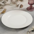 Тарелка фарфоровая обеденная с утолщённым краем Доляна White Label, d=25 см, цвет белый - Фото 2