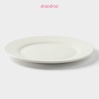 Тарелка Доляна White Label, d=25 см, с утолщённым краем, фарфор, белая 1277452