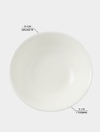 Тарелка глубокая Доляна White Label, 350 мл, d=15 см, фарфор, белая - Фото 2