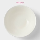 Тарелка глубокая Доляна White Label, 350 мл, d=15 см, фарфор, белая - Фото 4