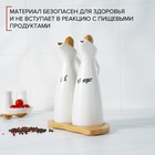 Набор керамический для соусов и масел «Эстет», 230 мл, 20×10×21 см, на деревянной подставке, 2 шт - Фото 3
