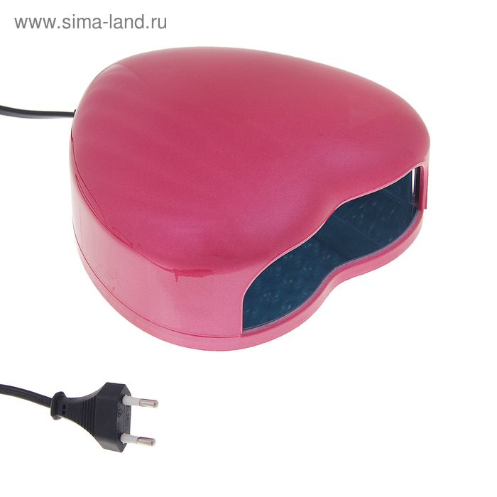 Лампа для гель-лака Luazon LUF-03, LED, 3 Вт, 28 светодиодов, розовая - Фото 1