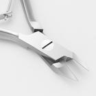 Кусачки маникюрные для кутикулы, двойная пружина, 10 см, длина лезвия - 9 мм, на блистере, цвет матовый серебристый, PNEC-306-D-LJ - Фото 2