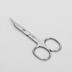 Ножницы маникюрные, широкие, загнутые, 9см, цвет серебристый - Фото 1