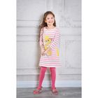 Платье для девочки с длинным рукавом, рост 110-116 см, цвет розовый/полоска (арт. AZ-750) - Фото 2