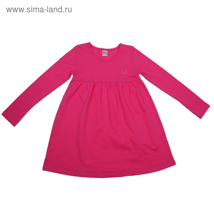 Платье для девочки с длинным рукавом, рост 110-116 см, цвет розовый (арт. AZ-748) - Фото 1