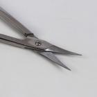 Ножницы маникюрные, для кутикулы, загнутые, узкие, 9,5 см, цвет серебристый, CS-12-S (CVD) - Фото 2
