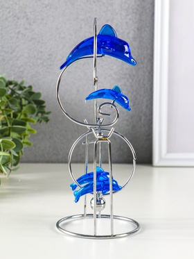 Маятник настольный антистресс «Дельфины: 1 большой и 3 маленьких», 9.5×8×19.5 см