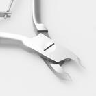 Кусачки маникюрные для кутикулы, двойная пружина, 10 см, длина лезвия - 4 мм, цвет матовый серебристый, PNEC-303-D-LJ - Фото 2