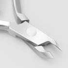 Кусачки маникюрные для кутикулы, двойная пружина, 10 см, длина лезвия - 3 мм, в блистере, цвет серебристый, PN-2/3-S-BJ-LJ - Фото 2