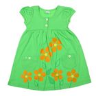 Платье для девочки с коротким рукавом, рост 92 см, цвет зелёный (арт. AZ-749) - Фото 1