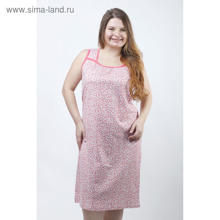 Сорочка женская ночная Р308140 розовый, рост 170-176 см, р-р 54 - Фото 1
