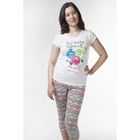 Пижама женская "Цветные волны" (футболка, брюки укор) Р208087, рост 170-176 см, р-р 46 - Фото 1