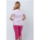 Пижама женская (футболка, брюки укор) Р208032 азалия, рост 170-176 см, р-р 44 - Фото 2