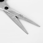 Ножницы парикмахерские, с упором, лезвие — 5,5 см, цвет чёрный, Н-045 - Фото 3
