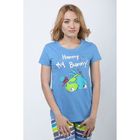 Комплект женский (футболка, капри) Р207216 голубой, рост 158-164 см, р-р 54 - Фото 4