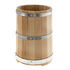 Кадка дубовая, 10л, нержавеющий обруч, с гнетом - Фото 1