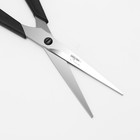 Ножницы парикмахерские, с упором, лезвие — 6 см, цвет чёрный/красный, H-087 - фото 9187074