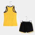 Комплект для девочки (топ+шорты), рост 158-164 см (42), цвет жёлтый/чёрный - Фото 4