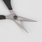 Ножницы маникюрные, загнутые, узкие, 9,5 см, цвет чёрный, Н-093 - Фото 2