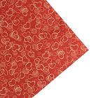Бумага упаковочная крафт "Сердечки на красном", 70 х 100 см набор 10 листов - Фото 3