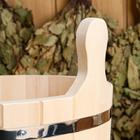 Шайка для бани и сауны, 15 л, липа, нержавеющий обруч, «Добропаровъ» - Фото 3