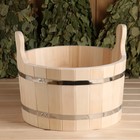 Шайка для бани и сауны, 15 л, липа, нержавеющий обруч, «Добропаровъ» - Фото 5