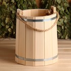 Ведро для бани и сауны, 10 л, 34×29×29 см, липа, нержавеющий обруч, «Добропаровъ» - Фото 2