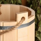 Ведро для бани и сауны, 10 л, 34×29×29 см, липа, нержавеющий обруч, «Добропаровъ» - Фото 4