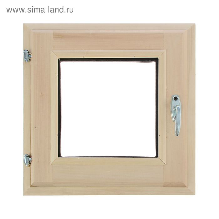 Окно, 40×40см, однокамерный стеклопакет, из липы - Фото 1