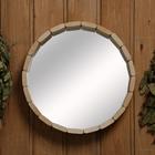 Зеркало «Бочонок», 29×29 см, в деревянной раме, круглое - Фото 2
