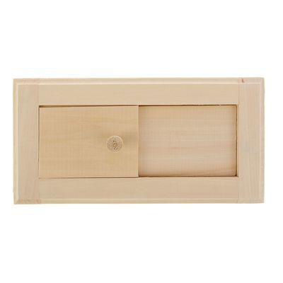 Крышка вентиляции, 30×12 см, липа, с задвижкой, «Добропаровъ»