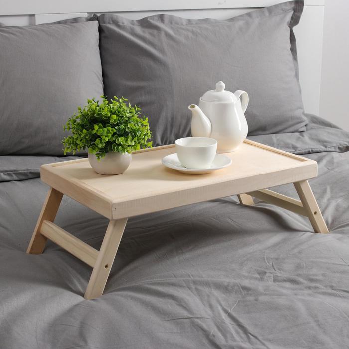 Столик для завтрака складной, 50×30см, светлый - Фото 1