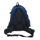 Рюкзак молодёжный на молнии, 2 отдела, 3 наружных кармана, чёрный/синий, МИКС - Фото 3