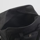 Сумка дорожная, отдел на молнии, 2 наружных кармана, длинный ремень, цвет чёрный - Фото 6