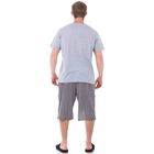 Комплект мужской (футболка, шорты), размер 46, цвет серый (арт. 886/1) - Фото 4