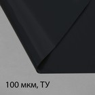 Плёнка из полиэтилена, техническая, толщина 100 мкм, чёрная, длина 100 м, ширина 3 м, рукав (1.5 м × 2), Эконом 50% - фото 317901758