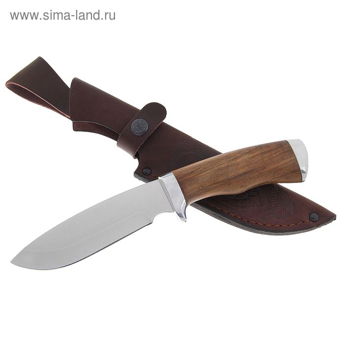Нож нескладной "Альпинист" СТ-12, г.Павлово, сталь 65Х13, рукоять-орех - Фото 1