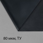 Плёнка полиэтиленовая, техническая, 80 мкм, чёрная, длина 100 м, ширина 3 м, рукав (1.5 × 2 м), Эконом 50% - фото 317901775