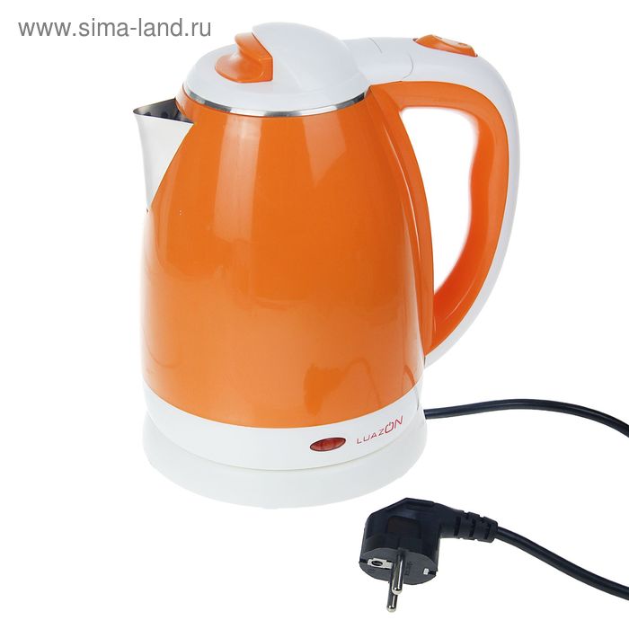 Чайник электрический "Luazon" LPK-1806, 1.8 л, 1500 Вт, оранжевый - Фото 1