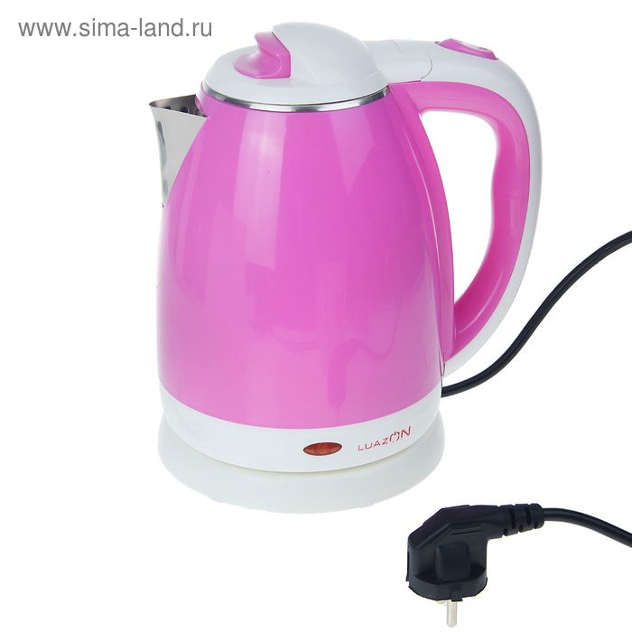 Чайник электрический "Luazon" LPK-1808, 1.8 л, 1500 Вт, розовый - Фото 1